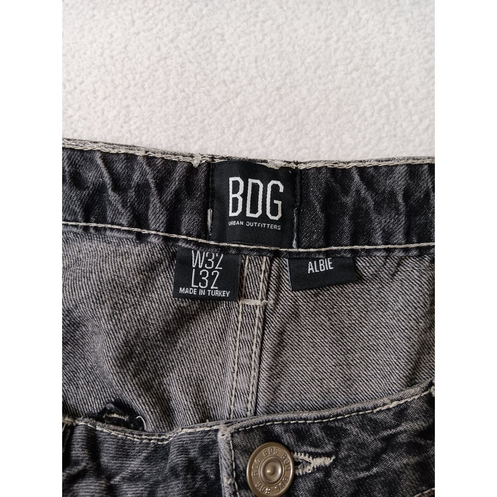 BDG Urban Outfitters Albie Carpenter Jeans Mens 32x32 Washed Black Utility Pants - Picture 4 of 7